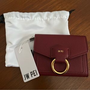 NWT JW PEI Stella Trifold Wallet - Grained Vegan Leather